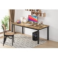thumbnail image 2 of Industrial Dining Table, Rectangle Dining Table for 6-8 People, Kitchen Table with Metal Legs, Wooden Conference Tables Writing Desk for Dining Room, Living Room, 2 of 7