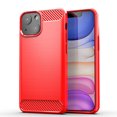 thumbnail image 1 of PANDACO Red Brushed Metal Case for iPhone 13, 1 of 4