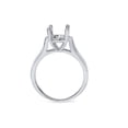 thumbnail image 3 of Bague de Fiançailles Monture Solitaire Cathédrale, Sertissage Rond, Or Blanc 14K, 3 of 4