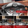 thumbnail image 4 of TIBORANG 6.3 QT Stainless Steel Pressure Cooker, [Multi-Cooker for Gas & Induction Stove] [Saves 70% Cooking Time] [One-Hand Operation], Family Size, 4 of 9