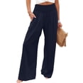 thumbnail image 2 of EQWLJWE Pantalon pour Femmes Pantalon Ample à Jambe Grand pour Femmes Taille Haute Pantalon Droit Pantalon Décontracté, 2 of 8