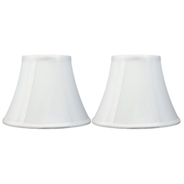 Urbanest Ensemble de 2 Abat-Jours Cloche Souple, Soie Synthétique, 5 Pouces par 9 Pouces par 7 Pouces, Blanc Cassé, Spider-Fitter