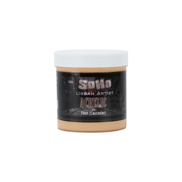 Soho Urban Artist Peinture Acrylique pour Corps Lourd - Pot de 500 ml - Chair (Caucasien) - Épaisse, Couleur Riche, Excellente Couverture, Qualité Professionnelle - Peinture Acrylique pour Artistes