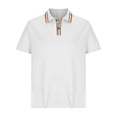 thumbnail image 4 of ylioge Mens Golf Shirts Button Collared Short Sleeve T Shirt Office Work Mens Casual Pullover Solid Comfort Basic Lapel Athletic Workout Tees Tops, 4 of 6