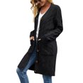 thumbnail image 3 of FOCUSNORM Women Juniors Cardigan, Solid Color Long Sleeve Sweater Coat with Pockets, 3 of 5