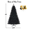 thumbnail image 2 of Gymax 7 FT Pre-lit Black Halloween Tree Artificial Hinged Christmas Tree, 2 of 10