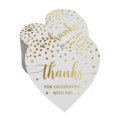 thumbnail image 1 of Inkdotpot Thanks For Celebrating With Me Birthday Bottle Tag Real Gold Foil Favor Hang Tags Pack Of 100, 1 of 1