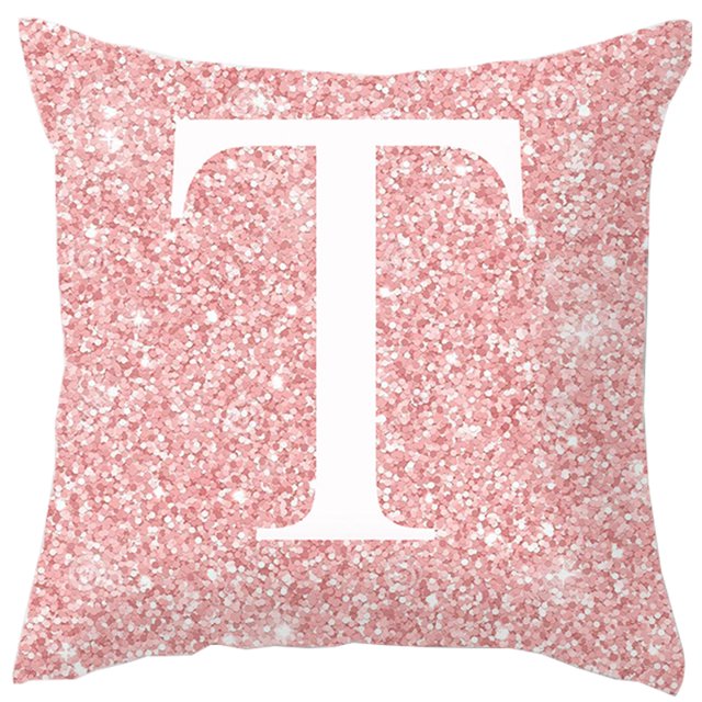 Housse de Coussin Lettre Décorative Alphabet pour la Maison
