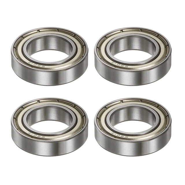 Unique Bargains 6801ZZ Roulements à Billes 12mmx21mmx5mm Acier Chromé ABEC3 à Double Écran Lot de 4