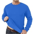 thumbnail image 2 of QIPOPIQ Chandail à Col Rond pour Homme à Manches Longues Décontracté Chaud en Molleton Chandail à Enfiler Liquidation, 2 of 9
