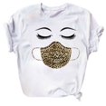 thumbnail image 1 of Hauts d'Été pour Femmes 2023 Mode Féminine T-Shirts Imprimés Grande Taille Col Rond Manches Courtes Tee Graphique, 1 of 3