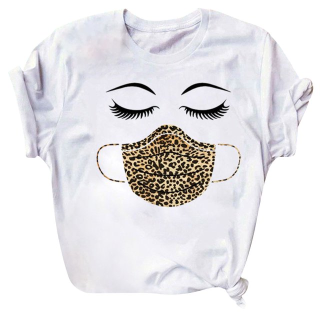 Hauts d'Été pour Femmes 2023 Mode Féminine T-Shirts Imprimés Grande Taille Col Rond Manches Courtes Tee Graphique