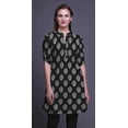 thumbnail image 3 of Bimba Kurti à Manches Retroussables pour Femmes, Col Mandarin Imprimé, Hauts de Kurti Courts, 3 of 6