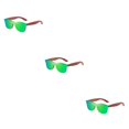 thumbnail image 2 of Youkk Protection de Monture Légère en Bois Naturel Mode Options de Lentilles Colorées à la Mode Vert 3 Ensembles, 2 of 6