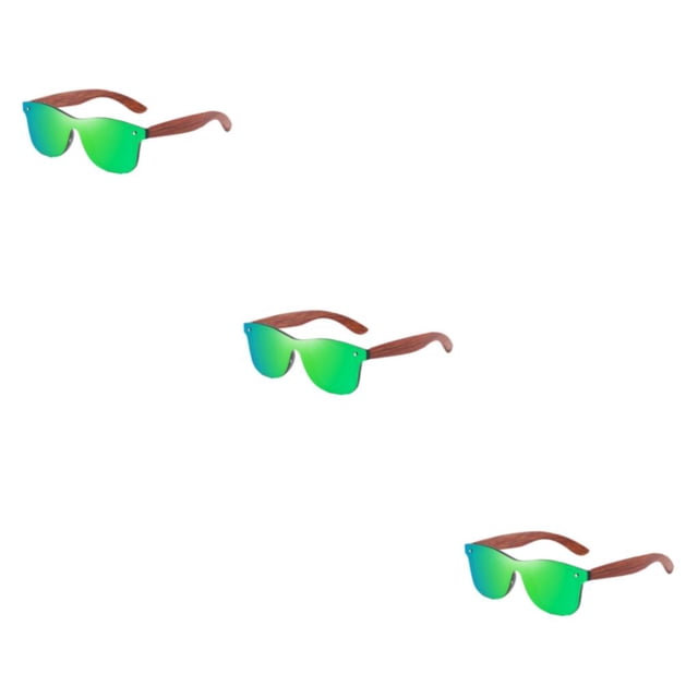 Decodeary Protection Bois Mode Lentille Colorée Options Monture Légère Vert 3 Ensembles