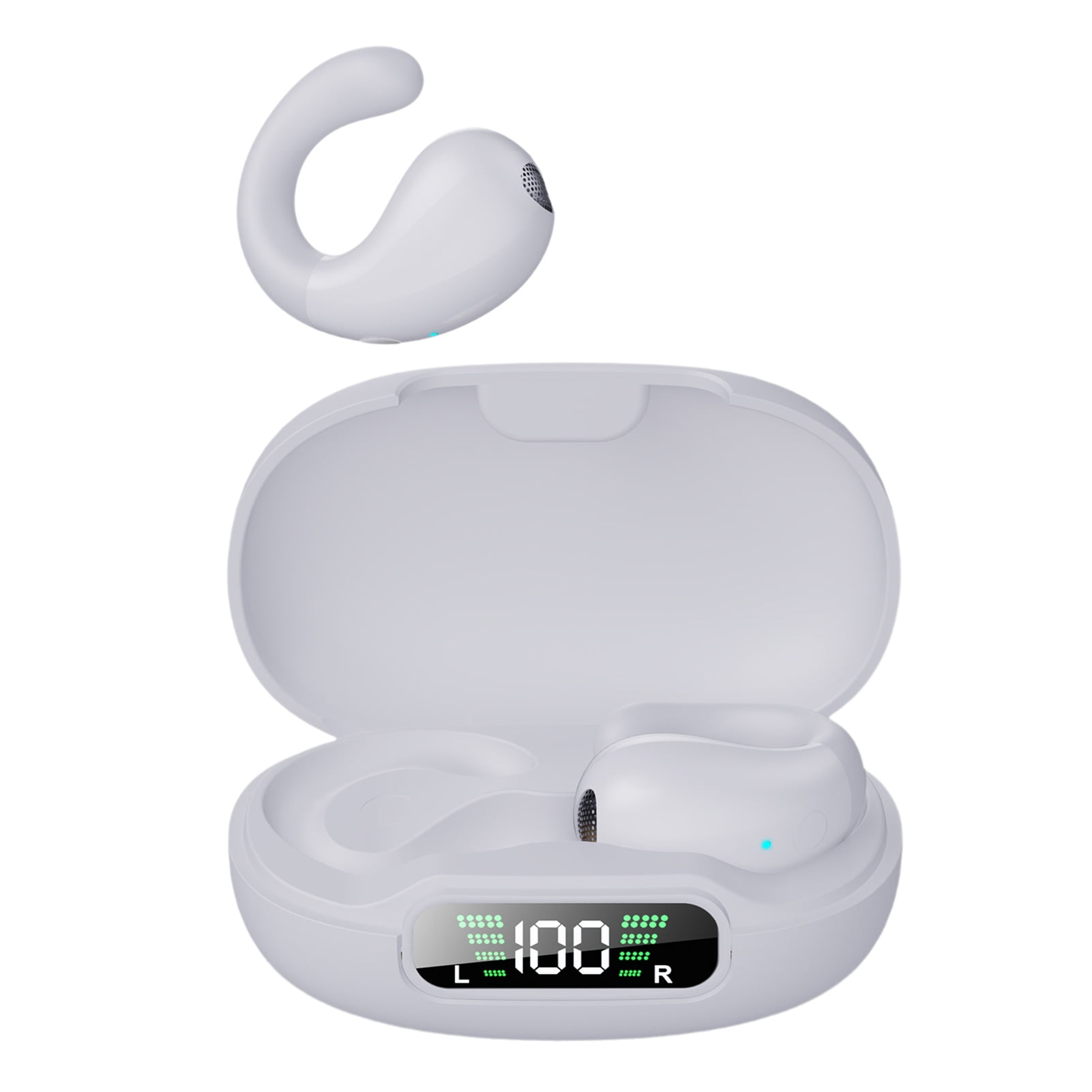 Bluetooths Earbuds, 3D HiFi Stereo Over Ear Headphones with Charging Case, Touch Control Wirelessly Earphones Noise Reduction for Workout Running Gym