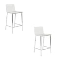 thumbnail image 1 of Plata Import - Transparent Tabouret de comptoir, pieds chromés - LOT DE 2, 1 of 4