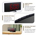 thumbnail image 4 of Miangastore Led Mirror Clock Digital Alarm Clock Red 1 Set 6.7x1.6x3.3in, 4 of 9