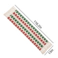 thumbnail image 3 of Boovnll Christmas Table Flags Boho Cotton Knotted Tassel Color Woven Christmas Tree Long Tablecloth Christmas Decoration Cloth Christmas Tablecloths, Christmas Decorations, 3 of 9