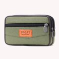 thumbnail image 4 of Multi Layer Men Phone Pouch Waist Bag Fanny Pack Canvas Purse (Camel 2), 4 of 6