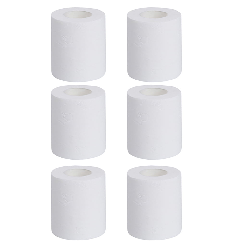 6 PCS Soft Toilet Paper, Bathroom Daily Necessities Tissue 4 Ply White Bath Towels for The Washroom, Kitchen, Workshop or A Restaurant