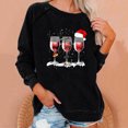 thumbnail image 1 of Nouveaux Hauts pour Femmes 2023 Manches Longues Col Rond Hauts Chemises Amples Imprimé de Noël Blouse Graphique Coupe Décontractée Chandail en Molleton Oversize pour Femmes, 1 of 6