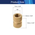 thumbnail image 2 of Wekity M5x10mm Female Thread Knurled Nuts Hx7mm OD Brass Threaded Insert Embedment Nuts Hydraulic Welded Joint Injection Molding Assortment Kit for 3D Printing Injection Molding 50PCS-0621, 2 of 5