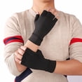 thumbnail image 2 of Graflsoa Copper-Infused Arthritis Relief Gloves with Open Finger Design for Enhanced Comfort and Mobility, Ideal for Hand Pain, Tendinitis, and Rheumatism Support, Black, Size S/M/L, 2 of 6