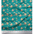 thumbnail image 1 of Soimoi polyester Crepe Fabric Leaves & Flower Floral Print Fabric by Yard 42 Inch Wide, 1 of 3