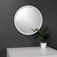 thumbnail image 2 of Denise White Round Mirror, 28”ø, 2 of 5