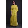 thumbnail image 2 of Bimba Robe Longue Maxi en Rayonne à Imprimé Floral de Baies Rouges et de Roses pour Femmes avec Fente Latérale - Grande, 2 of 6