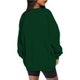 thumbnail image 4 of ORUYROP Chandails en Molleton Surdimensionnés pour Femmes Manches Longues Col Rond Chandail Décontracté Ample Couleur Unie Polaire Tops Pulls, 4 of 7