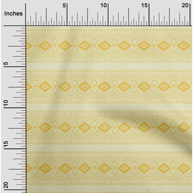 oneOone Polyester Lycra Fabric Geometric Block Print Fabric By The Yard 56 Inch Wide