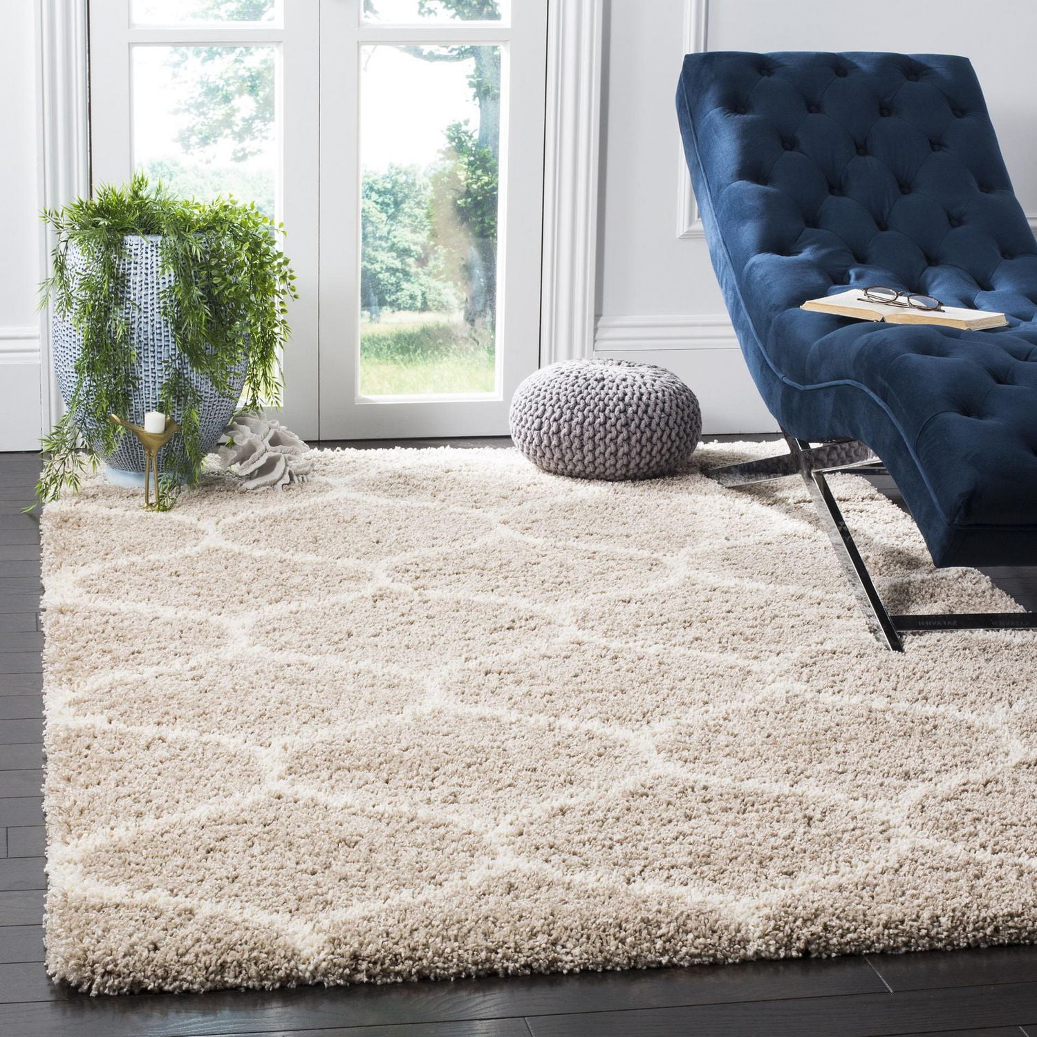Safavieh Hudson Arline Tapis Géométrique Shag