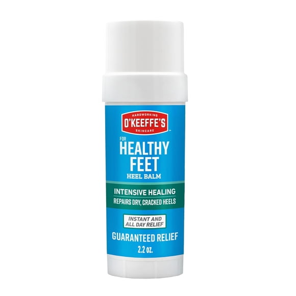 O'Keeffe's Baume Intensif de Guérison pour Pieds en Santé; Soulagement Garanti pour Pieds Extrêmement Secs; Pieds Fissurés; Baume pour Talons Qui Comble Instantanément le Teint Sec; Talons Fissurés; Bâton de Baume 2,2 Oz; (Lot de 1)