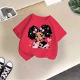 thumbnail image 5 of LUOGENLI T-Shirt pour Filles T-Shirt d'Été pour Filles à Col Rond, Imprimé de Dessin Animé, Décontracté, Ample, à Manches Courtes, T-Shirt Maxi avec Fente pour Filles 6-8 Ans, 5 of 5