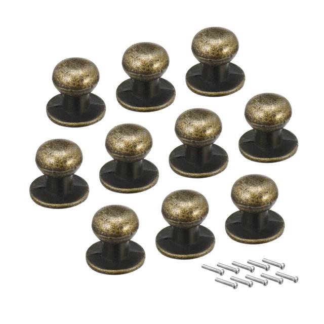 Unique Bargains Poignée de Tirage Ronde en Alliage de Zinc Style Vintage 12mmx11mm 10 Pcs