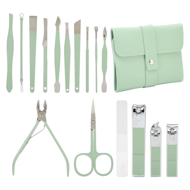 Ensemble de Coupe-Ongles, Ensemble de Manucure 16pcs Kit d'Outils de Beauté en Acier Inoxydable Ensemble de Manucure Design Simplifié