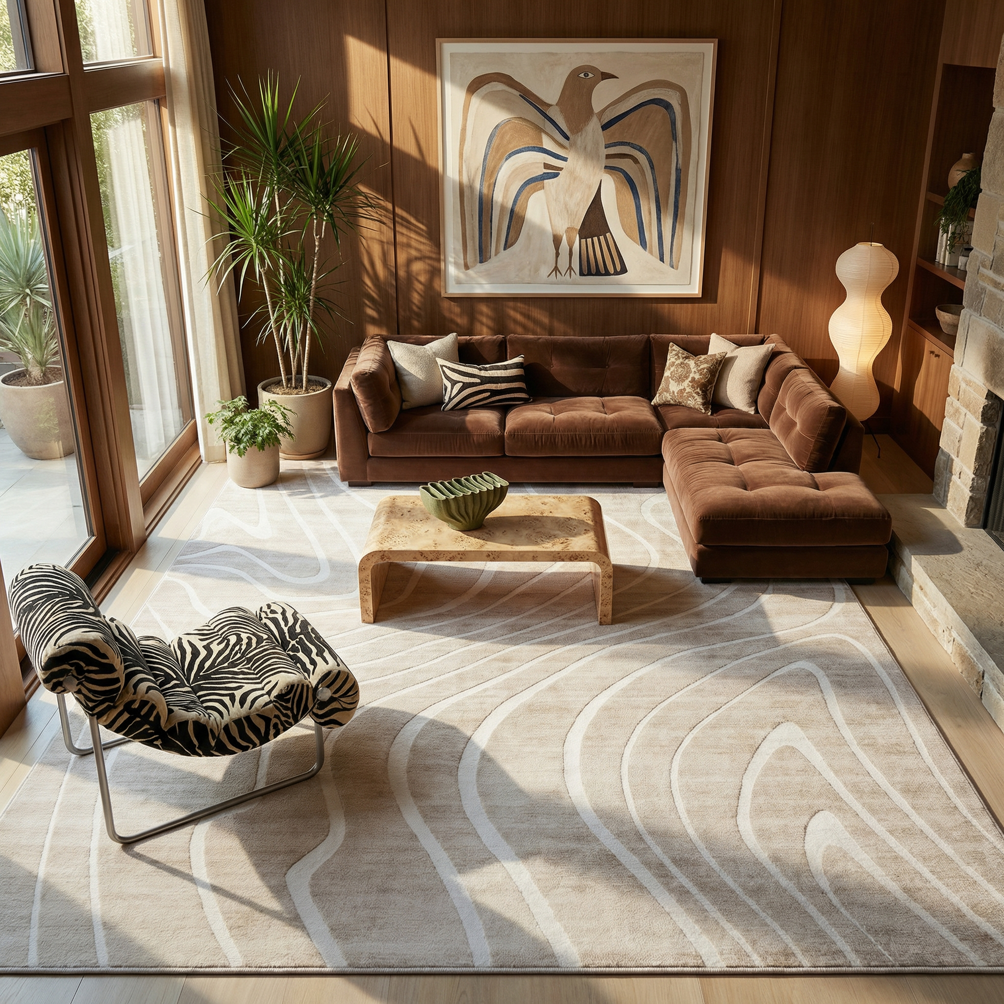 Minimalist Modern Abstract Indoor Area Rug