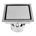 thumbnail image 2 of Siphon de sol en acier inoxydable de forme carrée anti-odeur pour salle de bain, 2 of 11