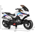 thumbnail image 2 of Costway 12V Kids Ride On Motorcycle Electric Motor Bike w/ Training Wheels & Light White, 2 of 10
