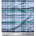 thumbnail image 1 of Soimoi Satin Silk Fabric Window Pane Check Print Sewing Fabric Yard 42 Inch Wide, 1 of 3