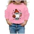 thumbnail image 1 of GDREDA Chandails à Capuchon Tendance pour Filles Chandails pour Enfants Stylés Mignons Imprimés Col Rond Manches Longues pour Usage Quotidien Rose, 5-6 Ans, 1 of 4