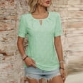 thumbnail image 1 of Liquidation des Offres du Jour! Blouses à Col Rond à Manches Courtes Unies pour Femmes, Haut Décontracté et Confortable pour Temps Chaud, Bureau Ou Jeu Soldes Aujourd'hui Liquidation!, 1 of 5