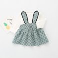 thumbnail image 2 of LUOGENLI Robe Bébé Filles Vêtements Enfants Été Robe Florale Froncée Sans Manches Robe Fille Jupe Maxi Blanche avec Poches Vert 0-6 Mois, 2 of 4