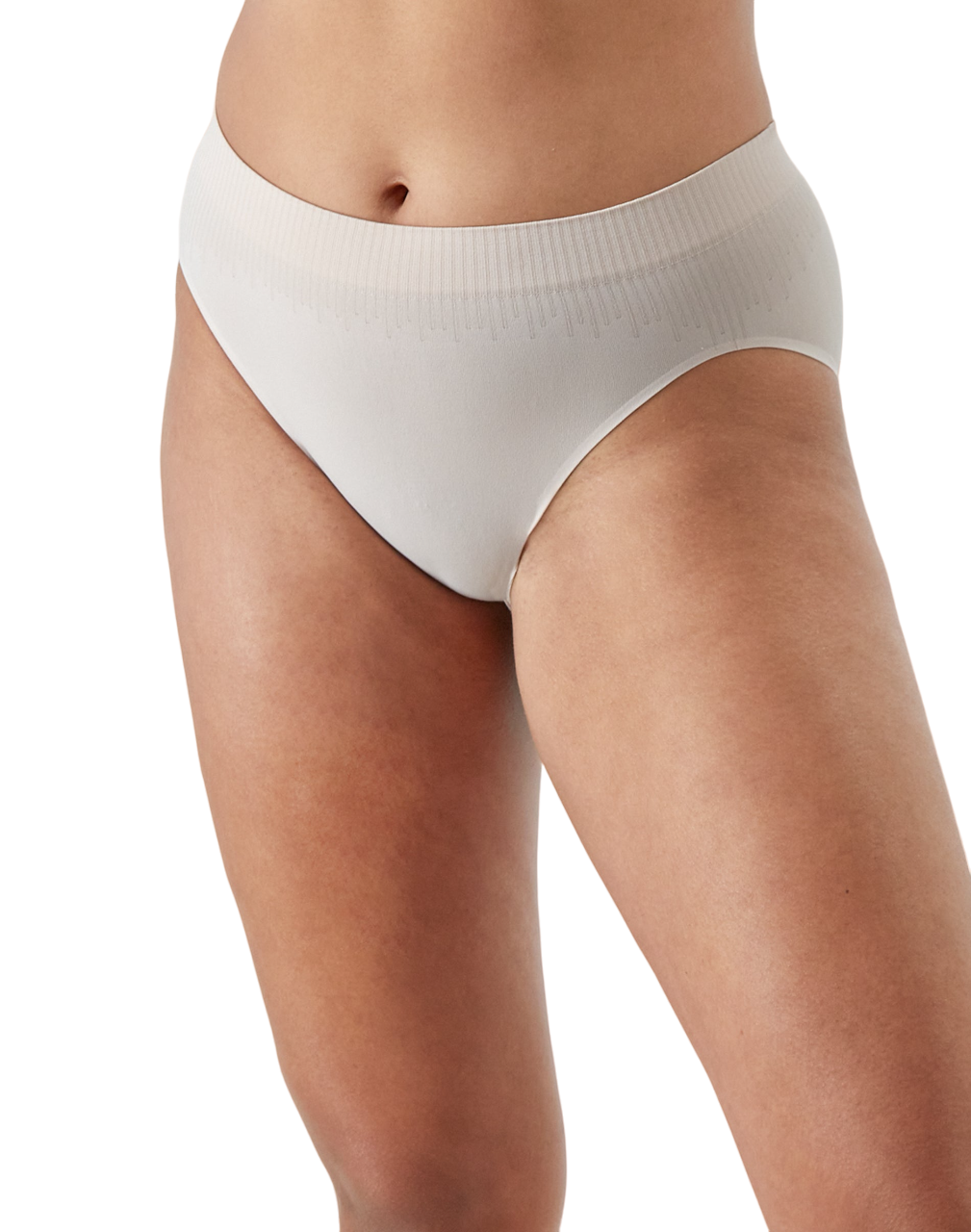 Bali Womens Comfort Revolution Modern Seamless Hi-Cut Panty, 6, Sandshell
