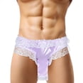 thumbnail image 1 of String pour Hommes sous-Vêtements Aguichant Aguichant Culottes en Dentelle pour Hommes Fessier Ouvert Bas G-string String sous-Vêtements Culottes, 1 of 6