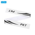 thumbnail image 3 of Unique Bargains 9.8'x0.7' Badminton Racket Head PU Protector Sticker Racquet Guard Tape, White 4 Pack, 3 of 6