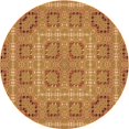 thumbnail image 1 of Ahgly Company Tapis Rond Lavable en Machine Intérieur Transitionnel Acajou Brun, 4 Pieds Rond, 1 of 7