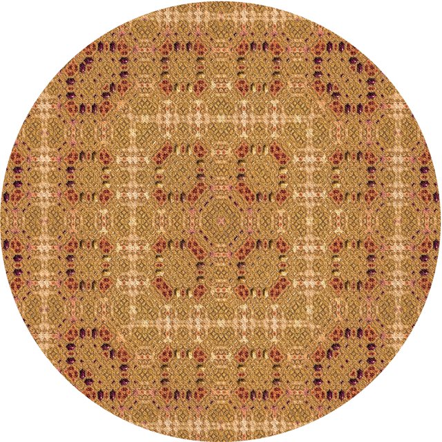 Ahgly Company Tapis d'Intérieur Lavables en Machine, Ronds, Transitionnels, Brun Acajou, Ronds de 5'